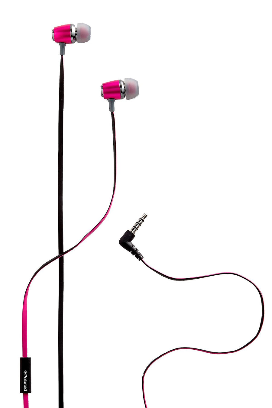 Polaroid Pink Metallic Premium Sound Earbuds with Microphone