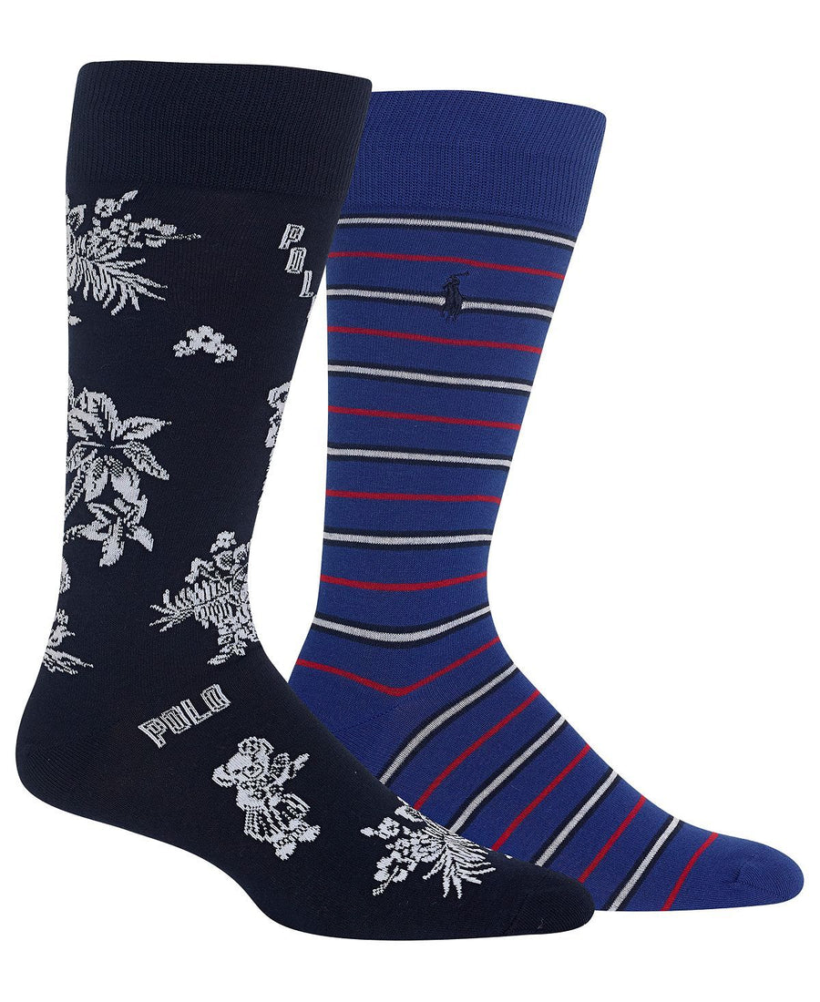 Polo Ralph Lauren 2-pk. Hawaiian-print Socks Navy/royal