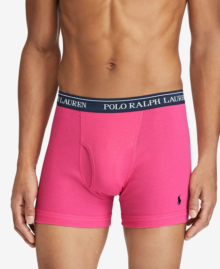 Polo Ralph Lauren 3-pk. Classic Boxer Briefs Navy /madison Pink/white