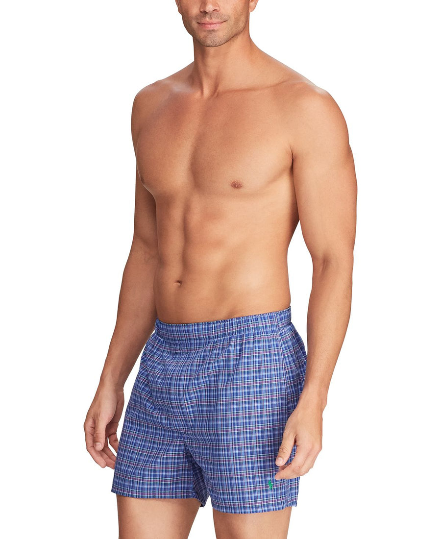 Polo Ralph Lauren 3-pk. Classic Woven Boxers Navy Pp / Moss Plaid / Lake Plaid
