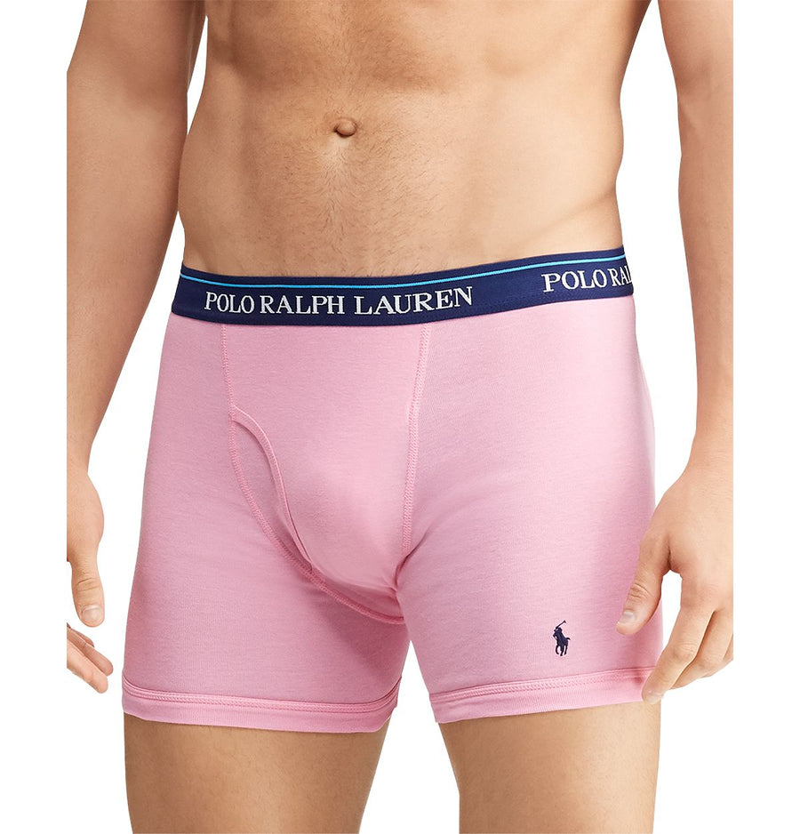 Polo Ralph Lauren Boxer Briefs Pack Of 3 Blue/Pink/White