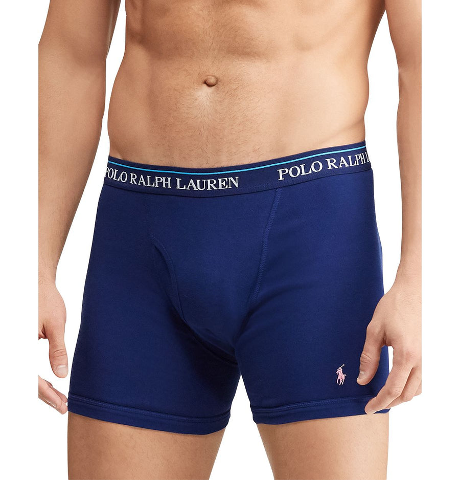 Polo Ralph Lauren Boxer Briefs Pack Of 3 Blue/Pink/White