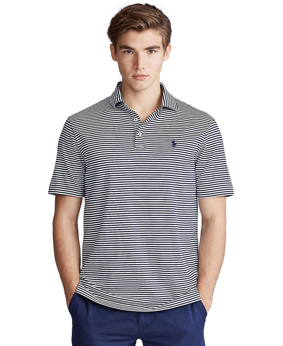 Polo Ralph Lauren Classic Fit Soft Cotton Striped Polo French Navy/white