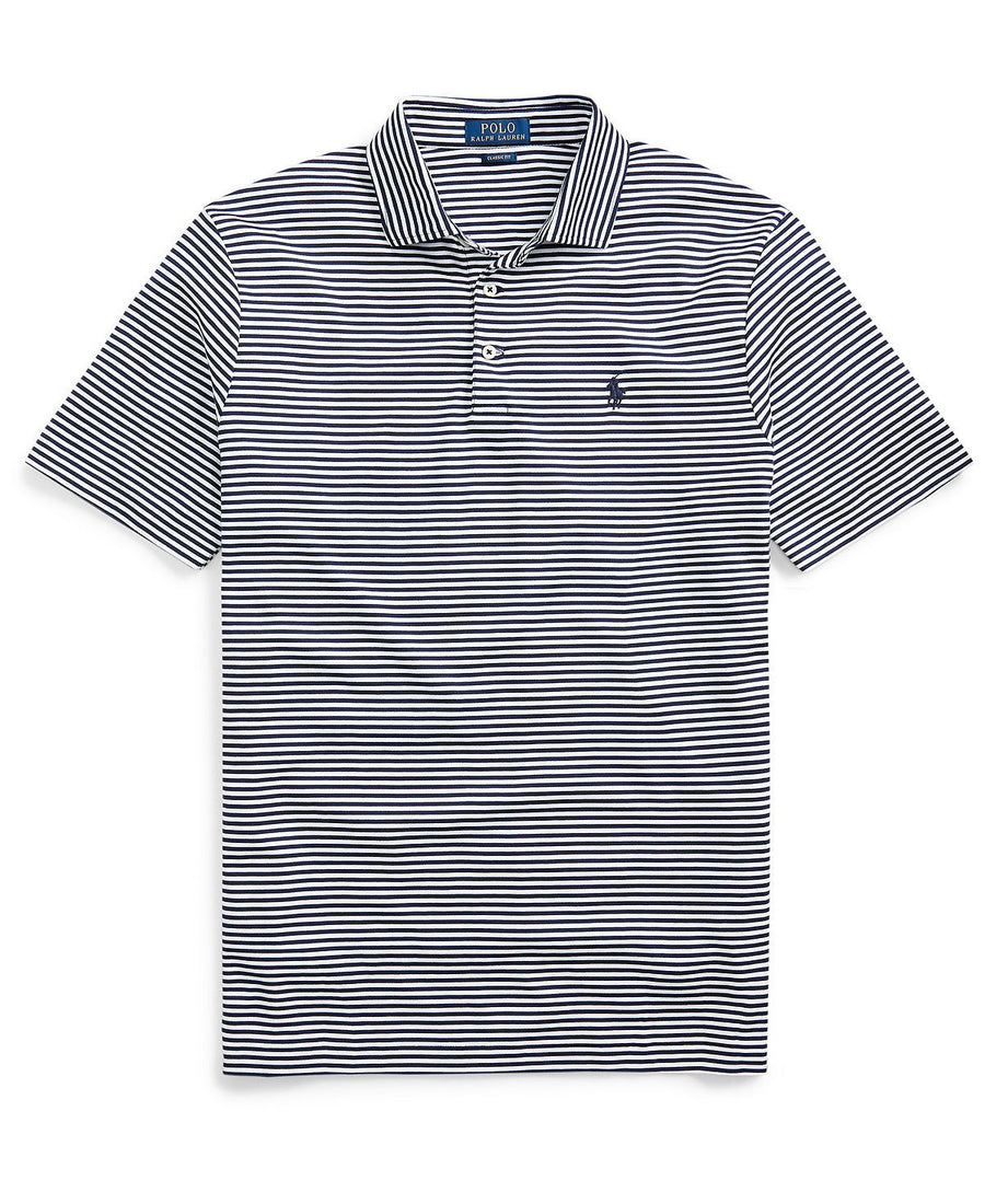 Polo Ralph Lauren Classic Fit Soft Cotton Striped Polo French Navy/white