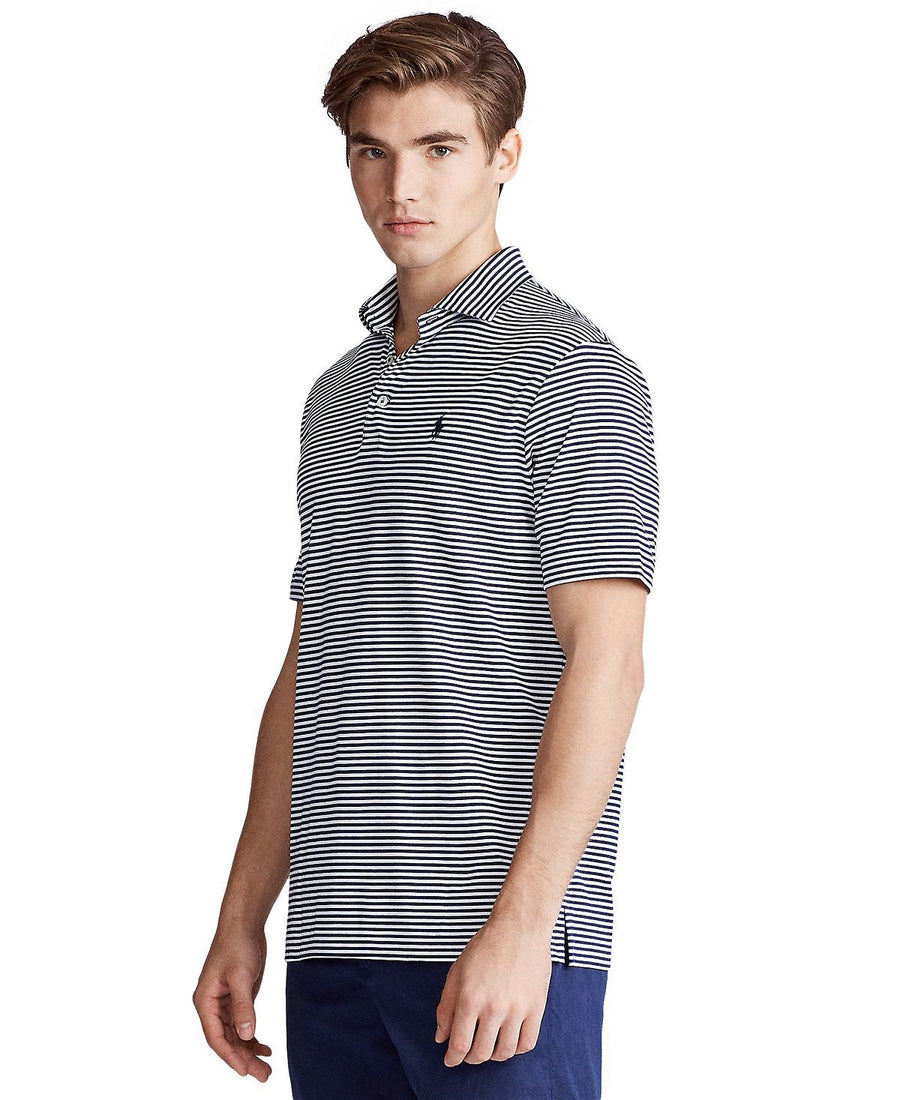 Polo Ralph Lauren Classic Fit Soft Cotton Striped Polo French Navy/white