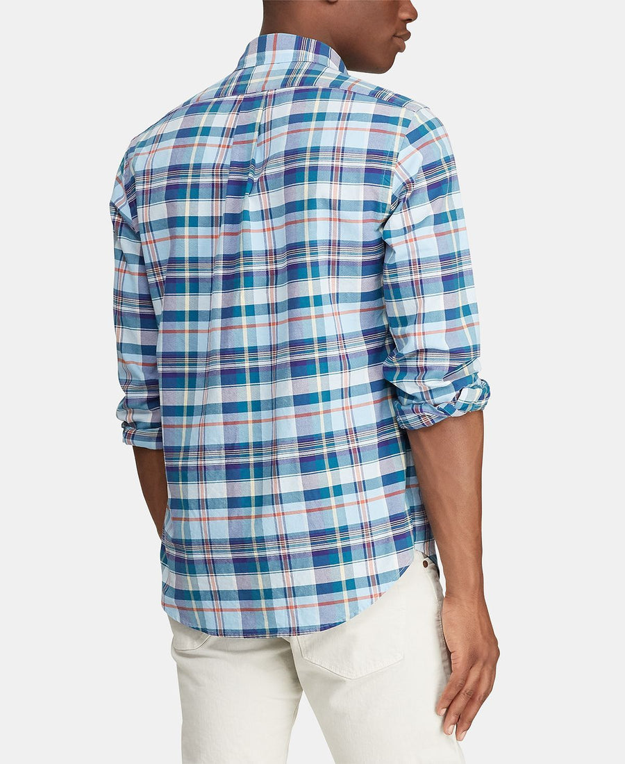 Polo Ralph Lauren Classic Fit Stripe Oxford Shirt Green Multi
