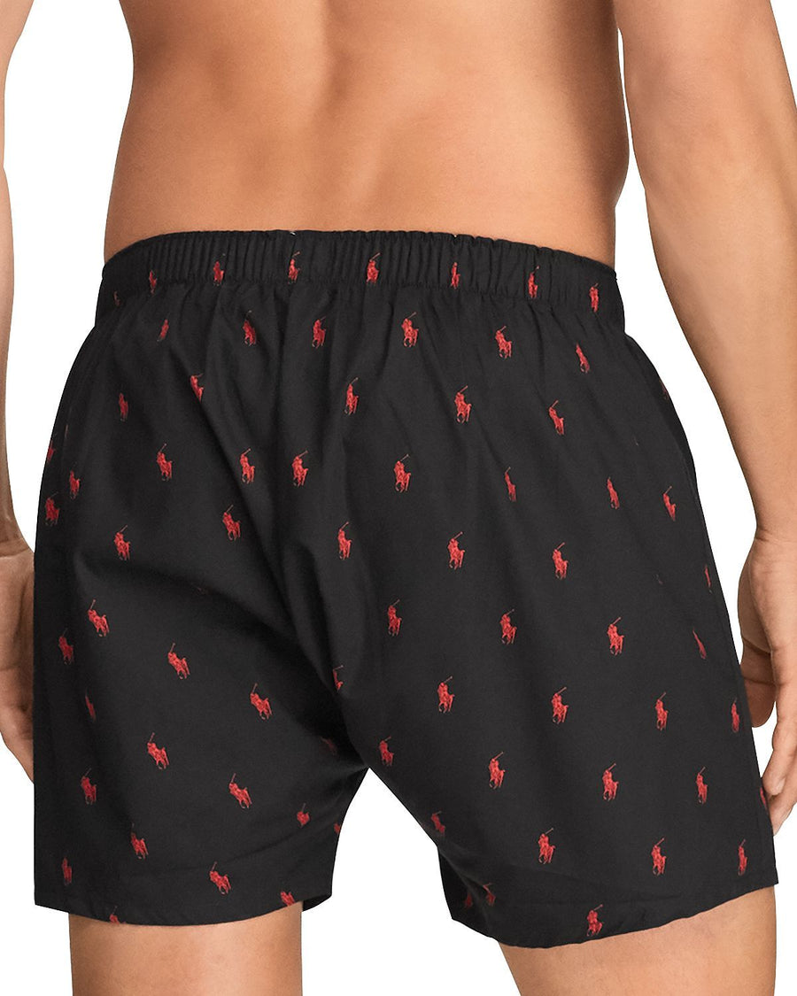 Polo Ralph Lauren Classic Fit Woven Boxers 3 Pack Red/Green/Black