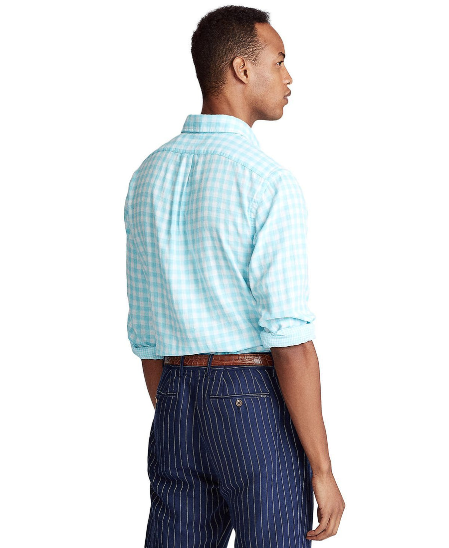 Polo Ralph Lauren Classic-fit Gingham Shirt Turquoise/white