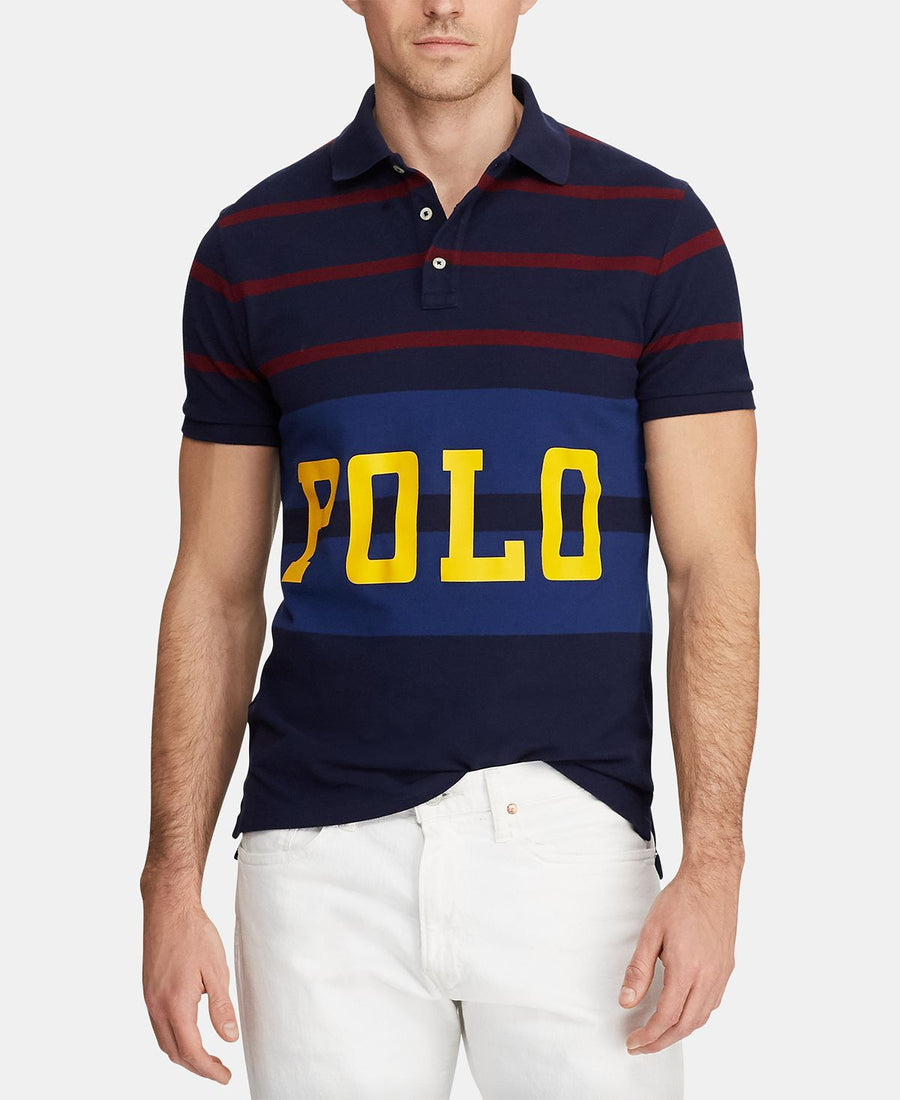 Polo Ralph Lauren Classic-fit Retro Mesh Polo Shirt Cruise Navy Multi