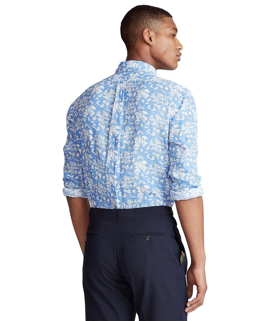 Polo Ralph Lauren Classic-fit Tropical Linen Shirt Caribbean Excursion