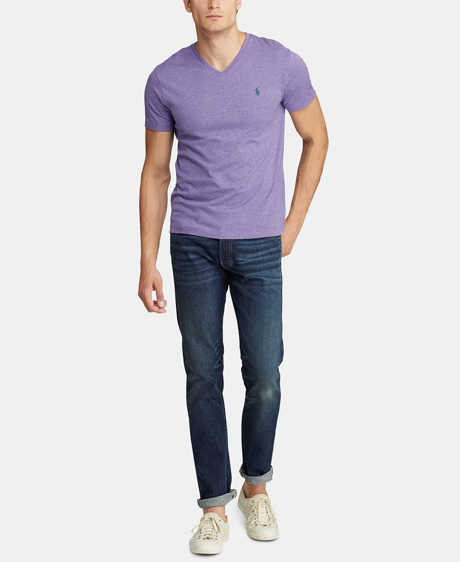 Polo Ralph Lauren Classic-fit V Neck T-shirt Heather Purple