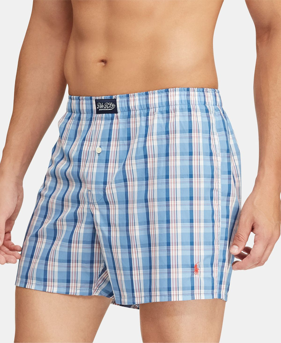 Polo Ralph Lauren Cotton Woven Boxers Vineyard Plaid