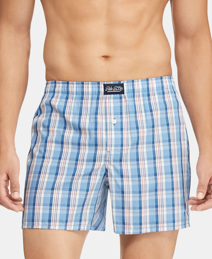 Polo Ralph Lauren Cotton Woven Boxers Vineyard Plaid