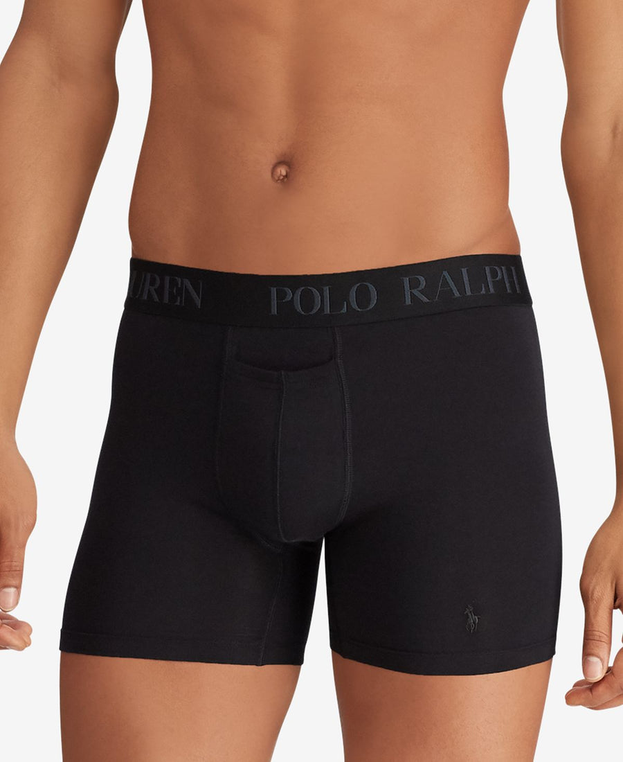 Polo Ralph Lauren Cotton/modal Blend Boxer Briefs 2-pk. Marine Grey/Polo Black