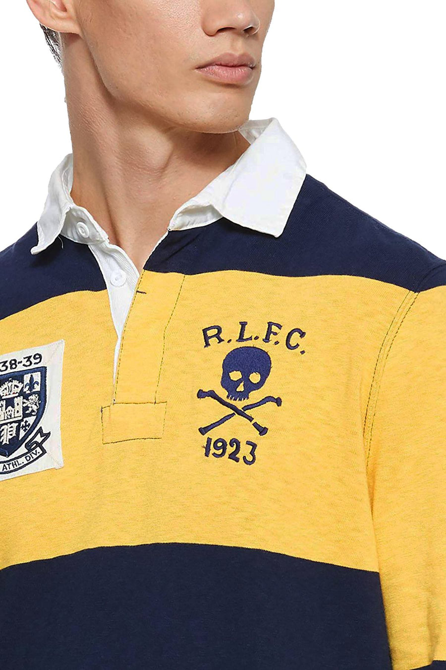 Polo Ralph Lauren Cruise Navy/Gold Bugle Big/Tall Jersey Rugby Shirt