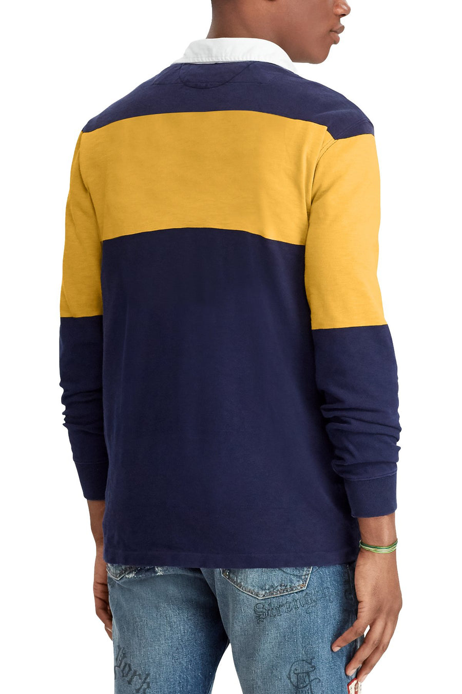 Polo Ralph Lauren Cruise Navy/Gold Bugle Big/Tall Jersey Rugby Shirt