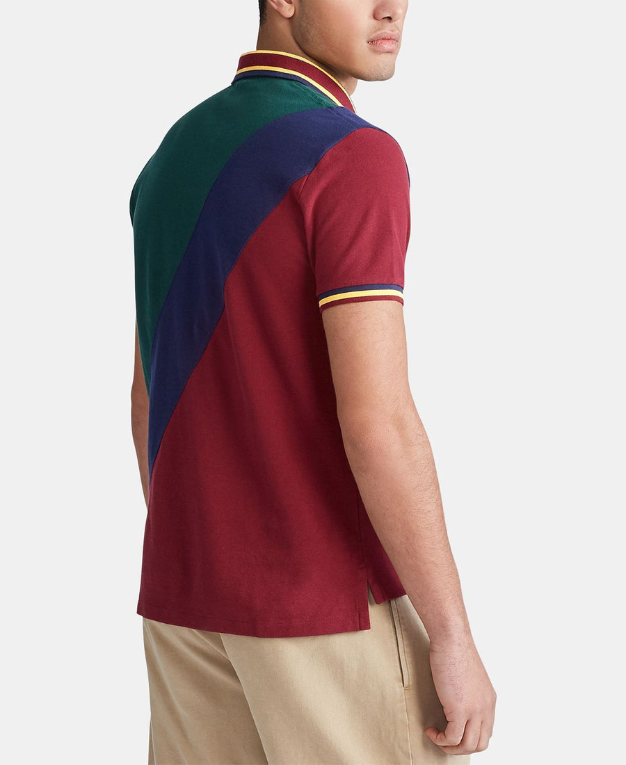 Polo Ralph Lauren Custom Slim Fit Big Pony Mesh Polo Shirt College Green Multi