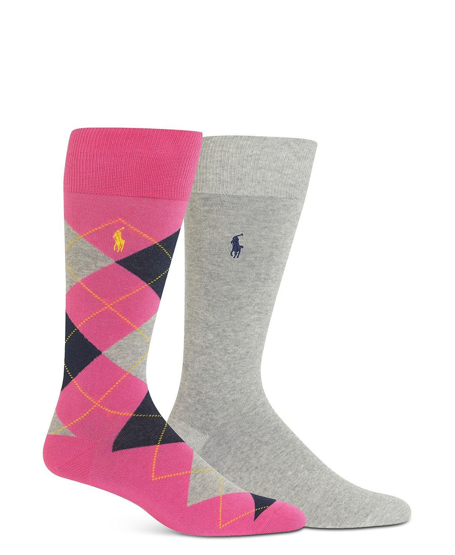 Polo Ralph Lauren Dress Socks Pack Of 2 Flamingo