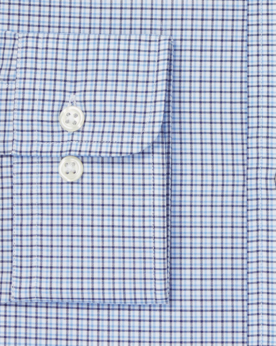 Polo Ralph Lauren Estate Plaid Slim Fit Dress Shirt Blue/White