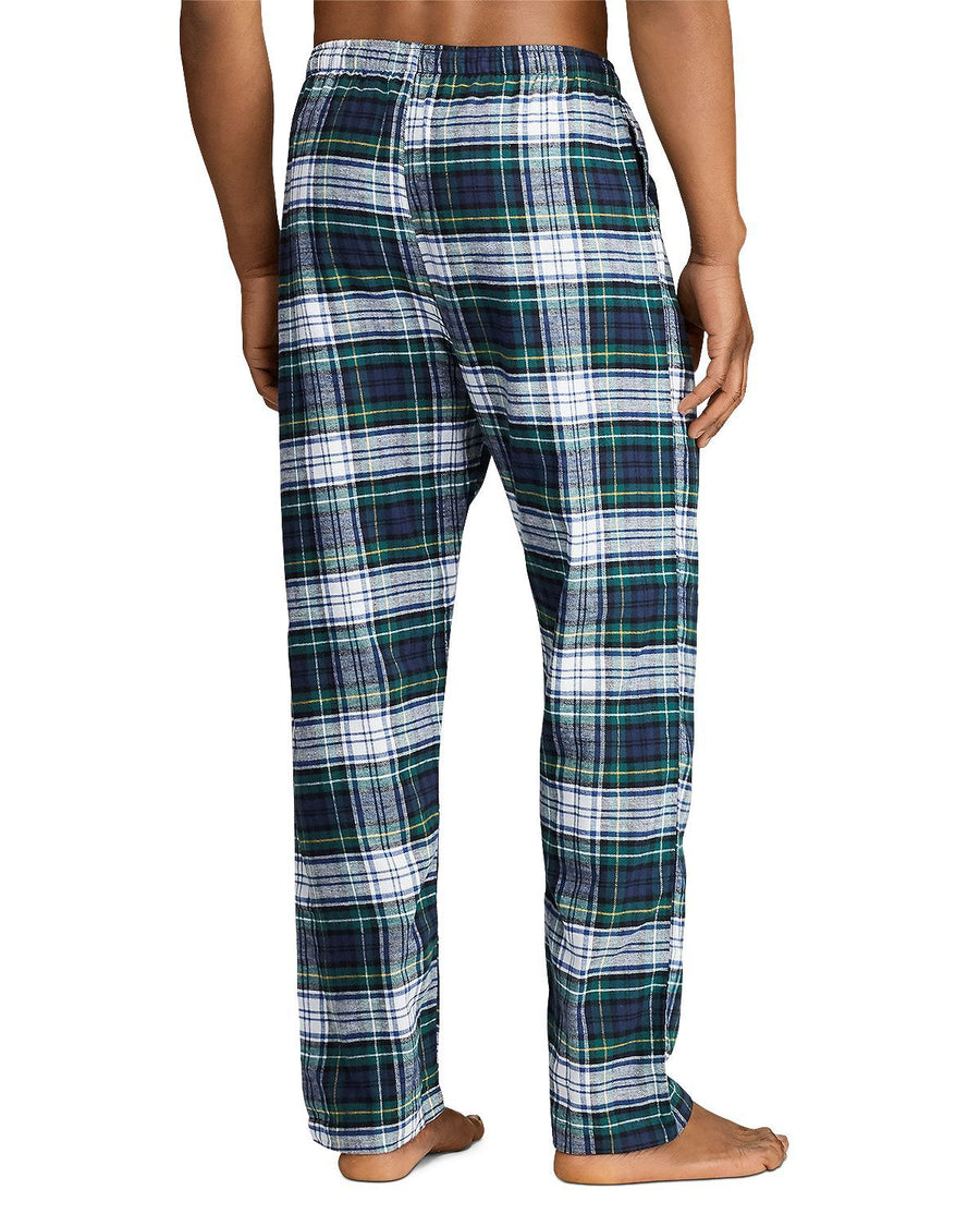 Polo Ralph Lauren Flannel Classic Pajama Pants Blue Gold Plaid