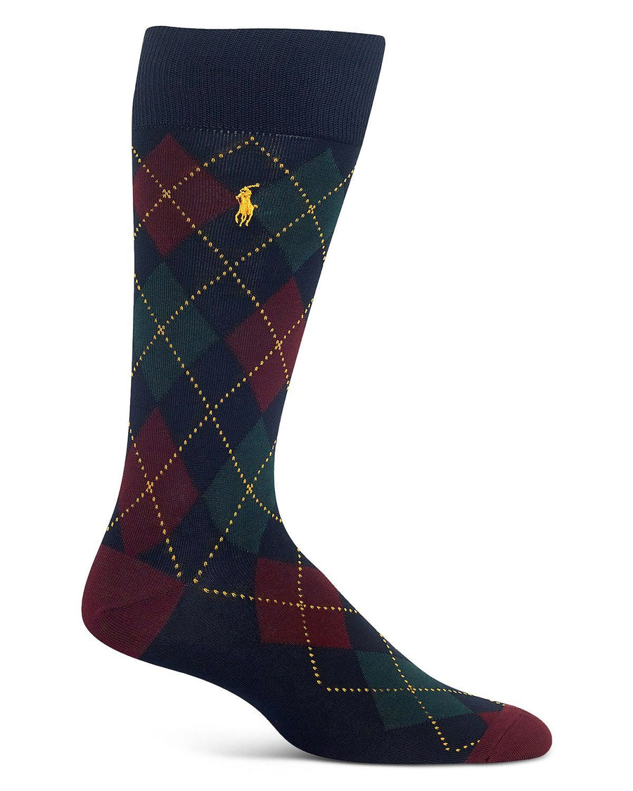 Polo Ralph Lauren Mercerized Argyle Socks Navy