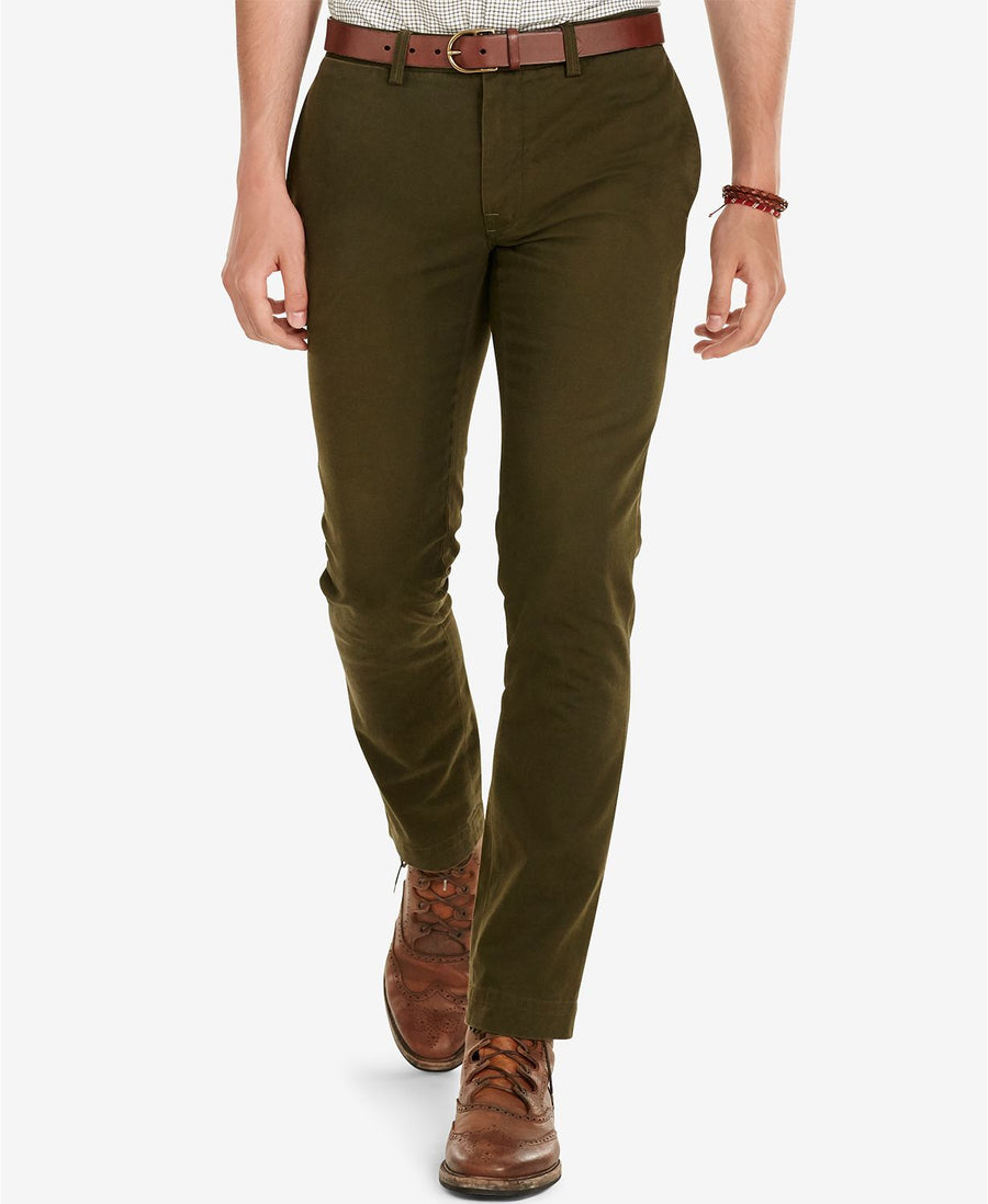 Polo Ralph Lauren New Green Flat-front Casual Pants Green
