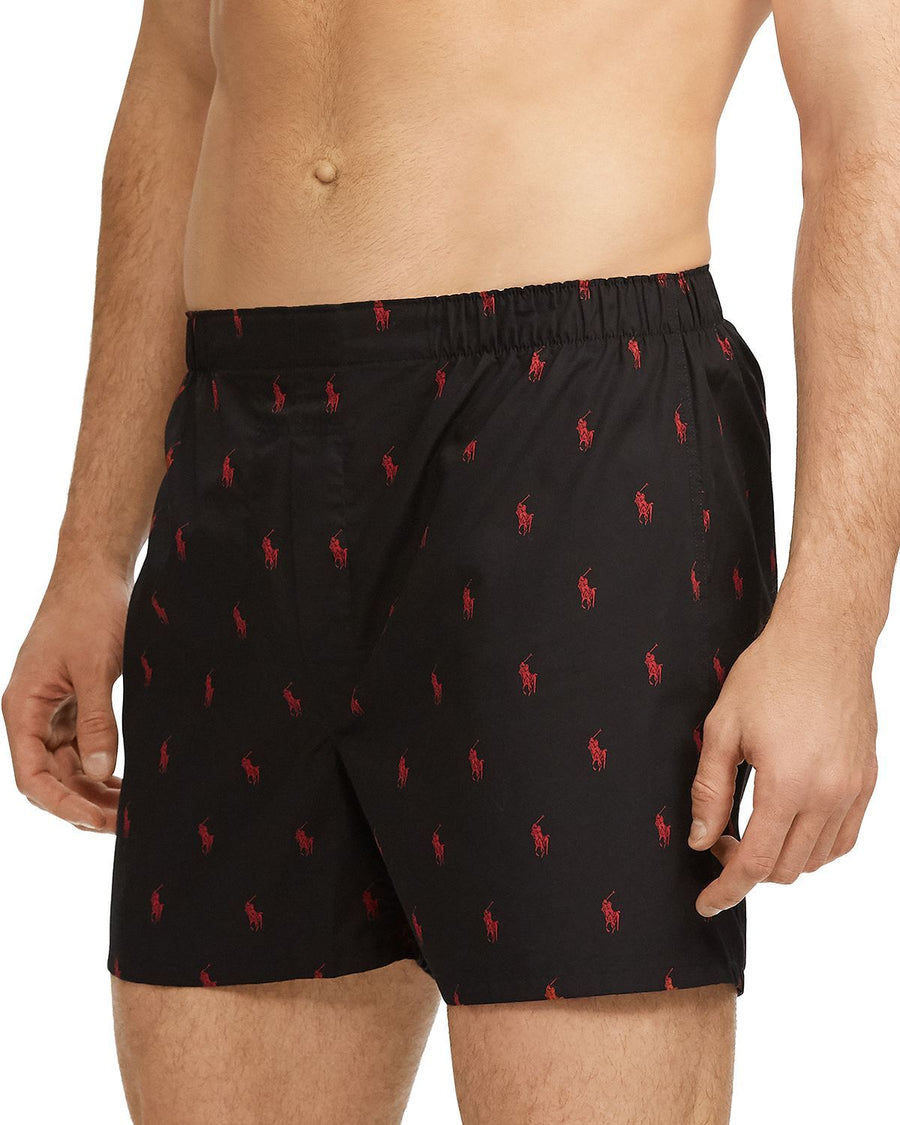 Polo Ralph Lauren Patterned Boxer Briefs Pack Of 3 Black/Red/Green