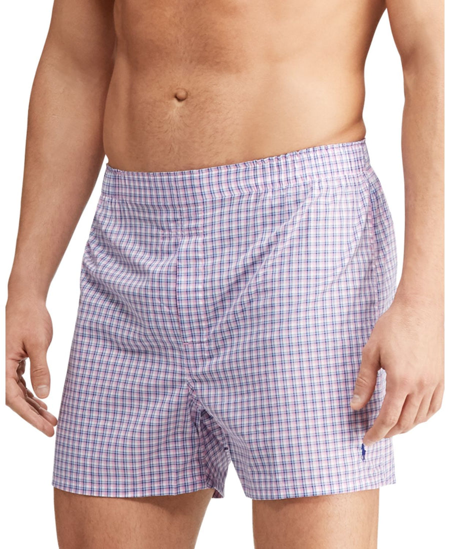 Polo Ralph Lauren Patterned Classic Fit Boxers Pack Of 3 Pink/Blue