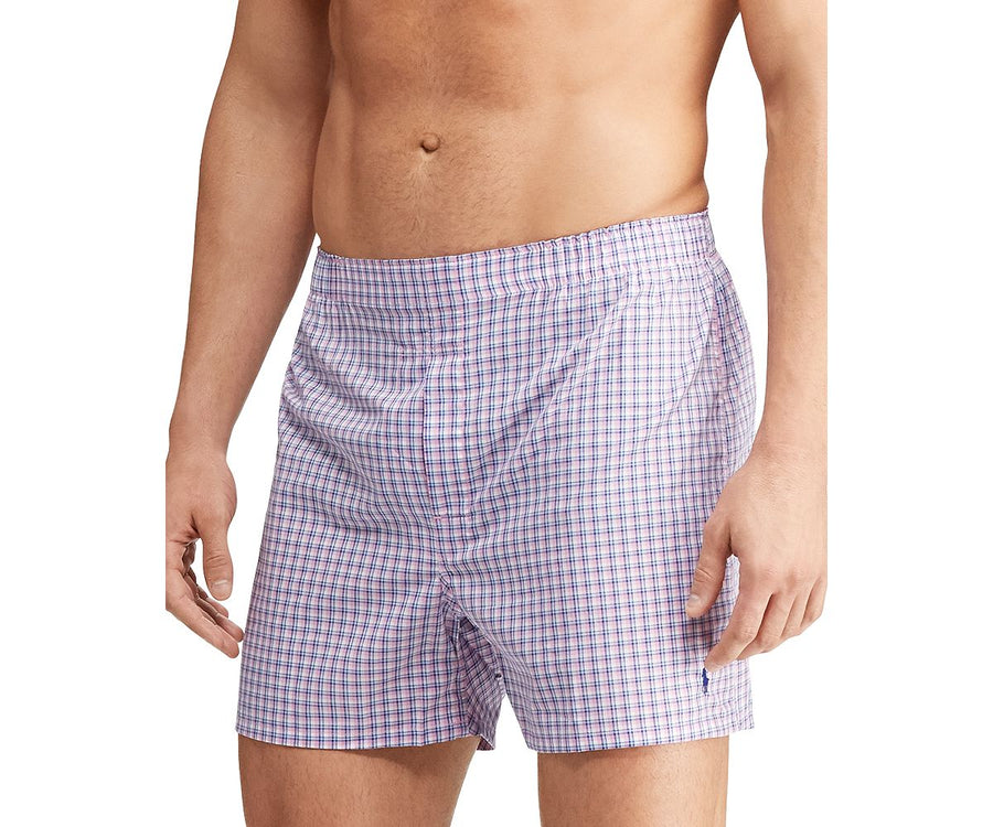 Polo Ralph Lauren Patterned Classic Fit Boxers Pack Of 3 Pink/Blue