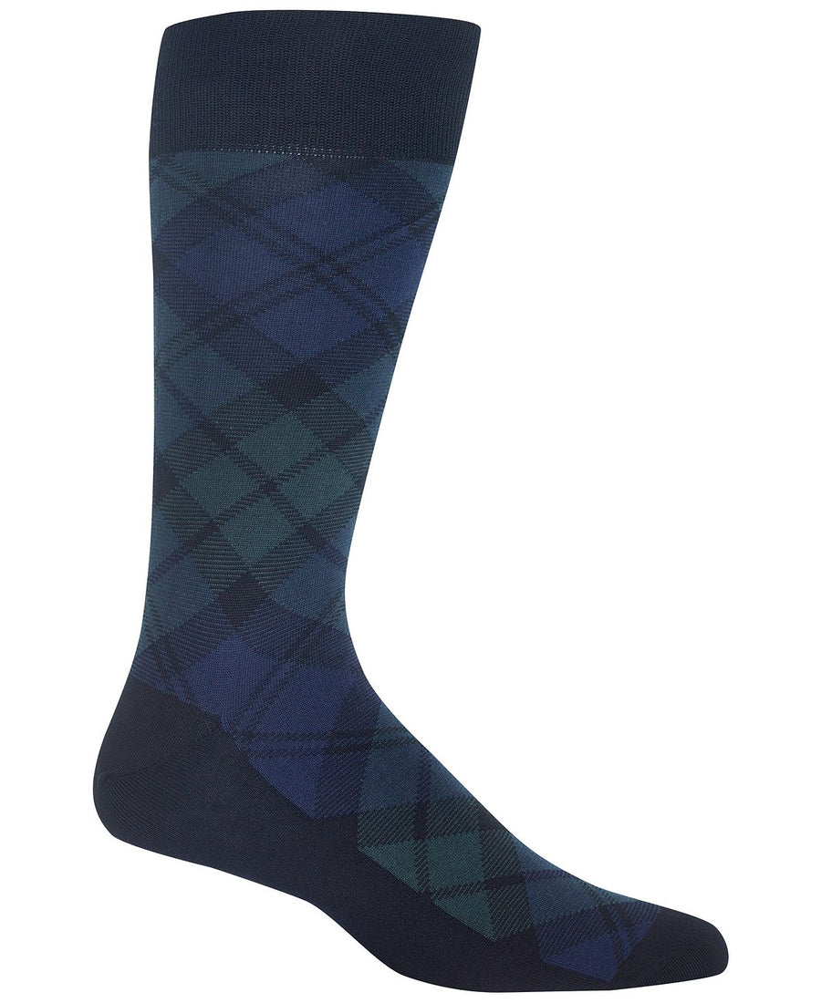 Polo Ralph Lauren Plaid Dress Socks Black