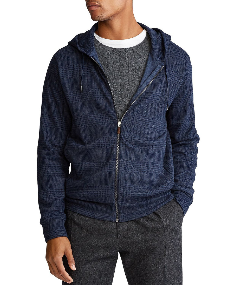 Polo Ralph Lauren Plaid Hoodie Navy Heather