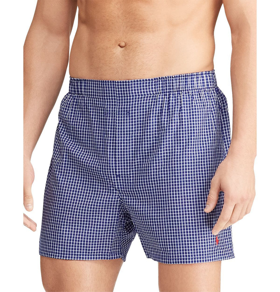 Polo Ralph Lauren Printed Boxers Pack Of 3 Blue/Red