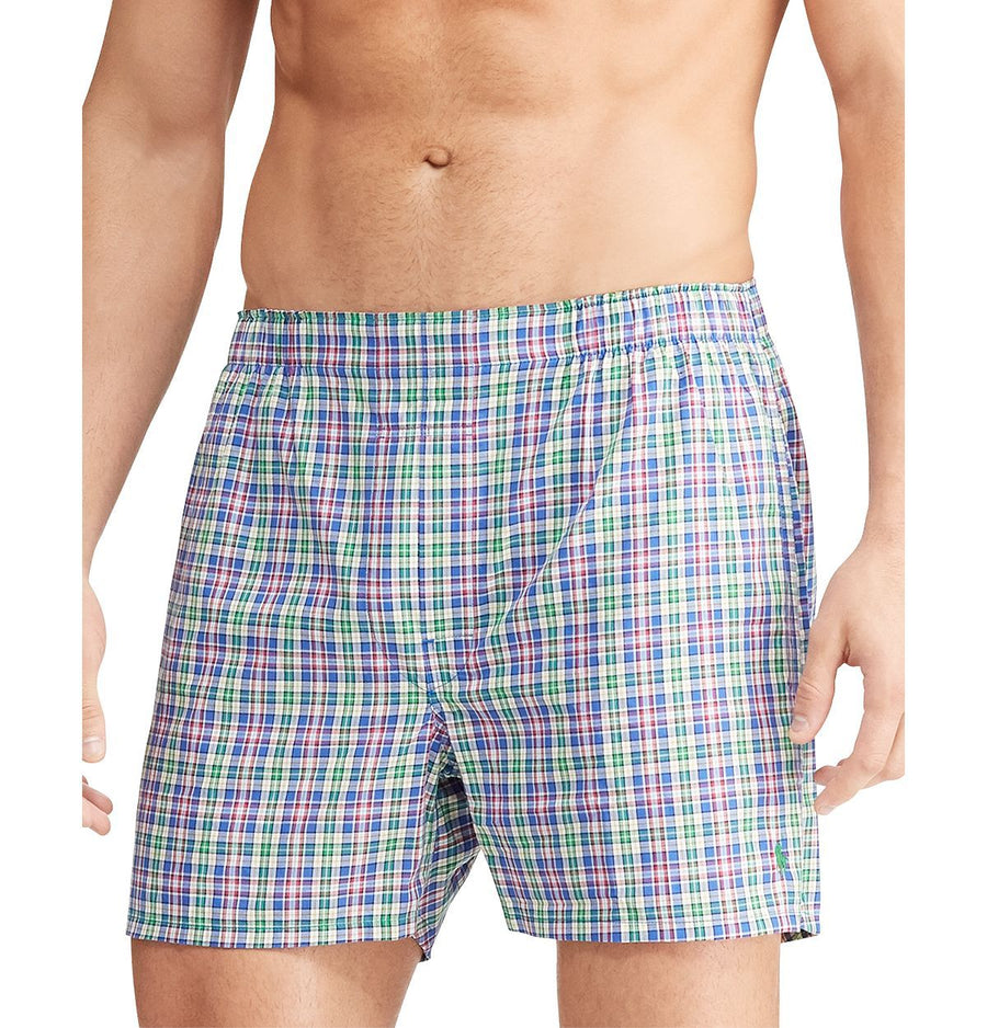 Polo Ralph Lauren Printed Boxers Pack Of 3 Blue/Red