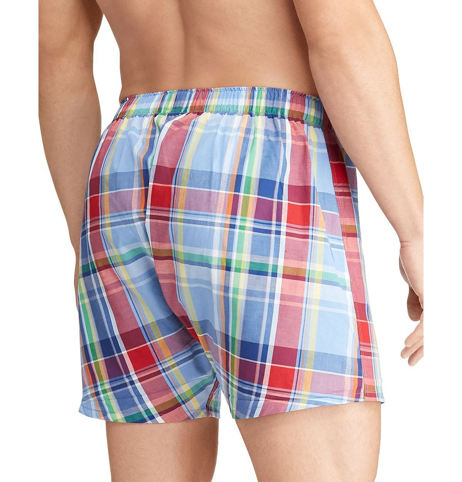 Polo Ralph Lauren Printed Boxers Pack Of 3 Blue/Red