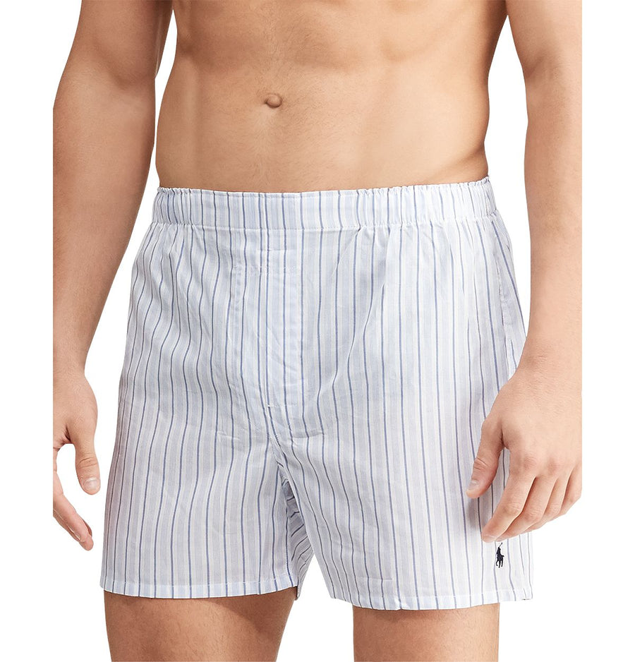 Polo Ralph Lauren Printed Boxers Pack Of 3 White/Blue