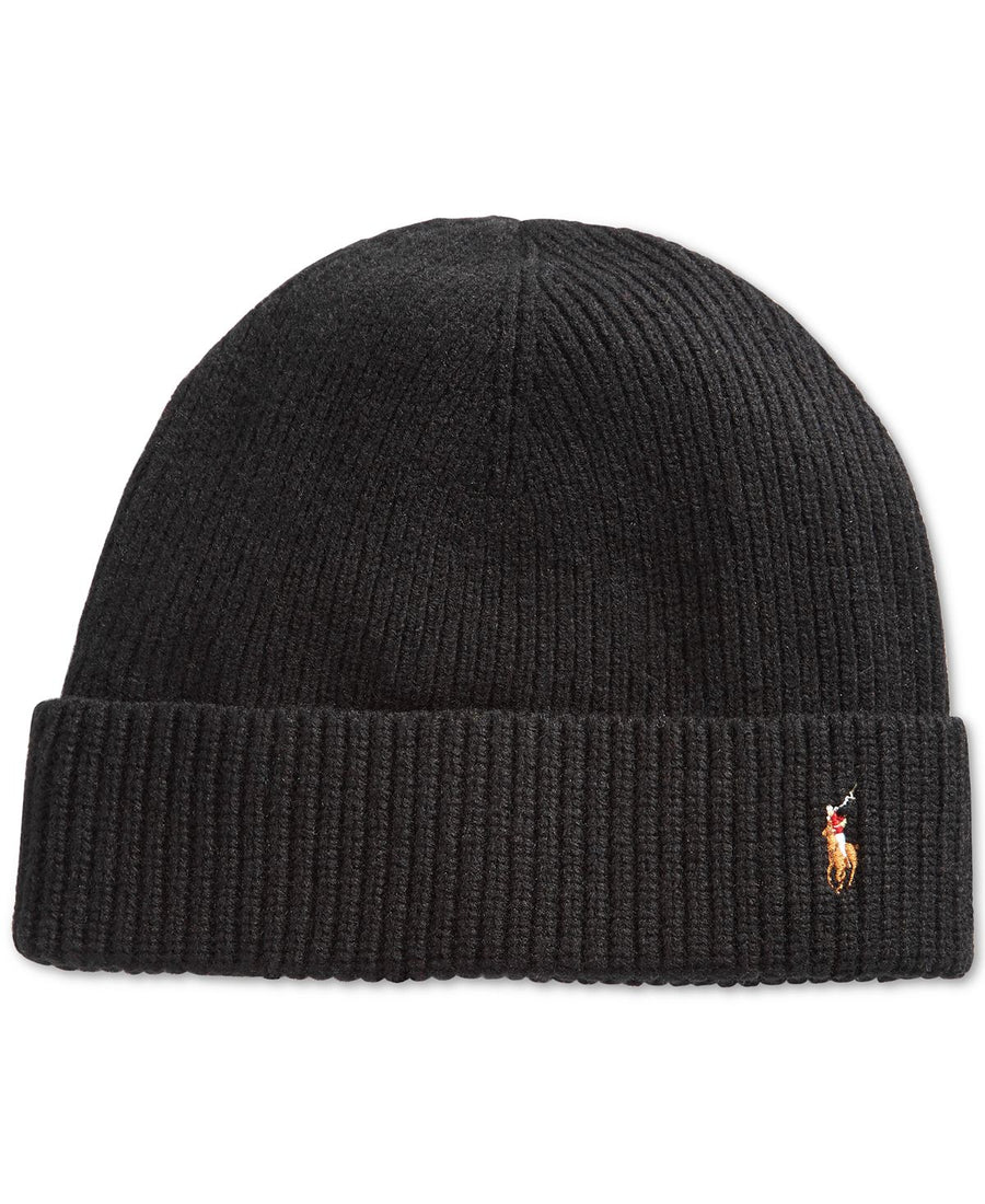 Polo Ralph Lauren Signature Cold Weather Cuff Hat Polo Black