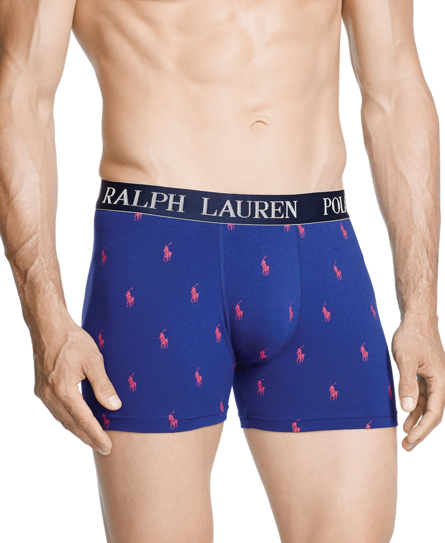 Polo Ralph Lauren Sporting-Royal/Salmon Stretch-Jersey Boxer Brief