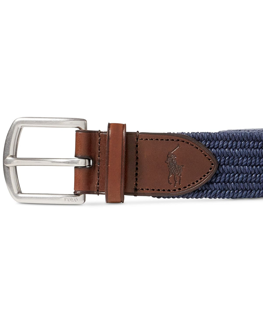 Polo Ralph Lauren Stretch Waxed Belt Medium Navy