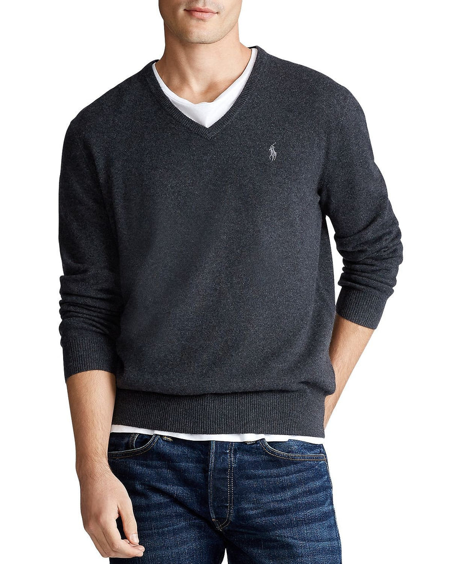 Polo Ralph Lauren Washable Cashmere Sweater Dark Granite Heather