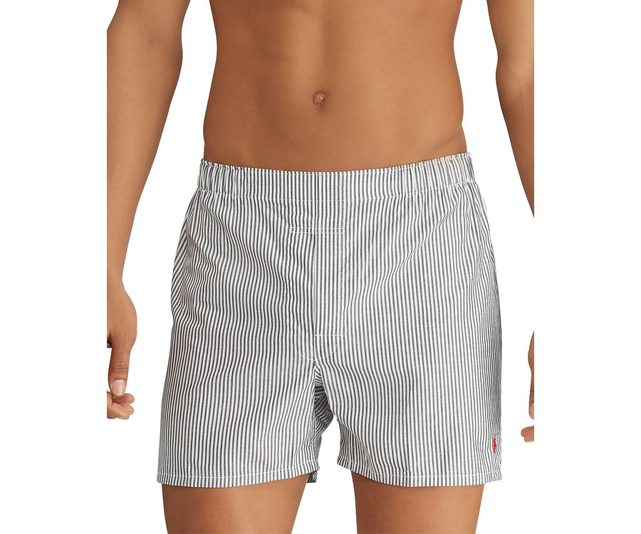 Polo Ralph Lauren Woven Boxer Briefs Pack Of 3 Gray/Black