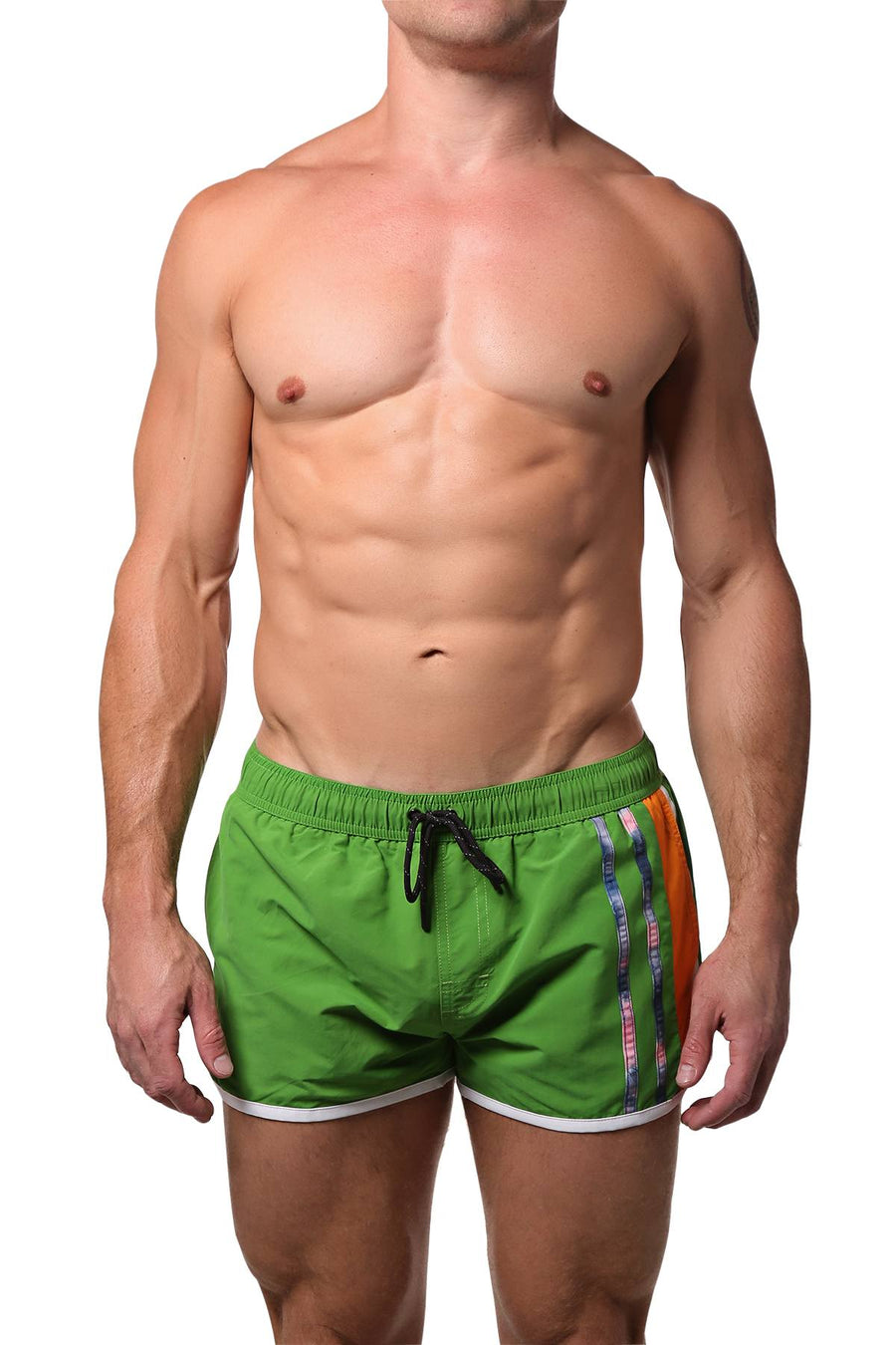 PoolBoy Green Retro Side Split Short