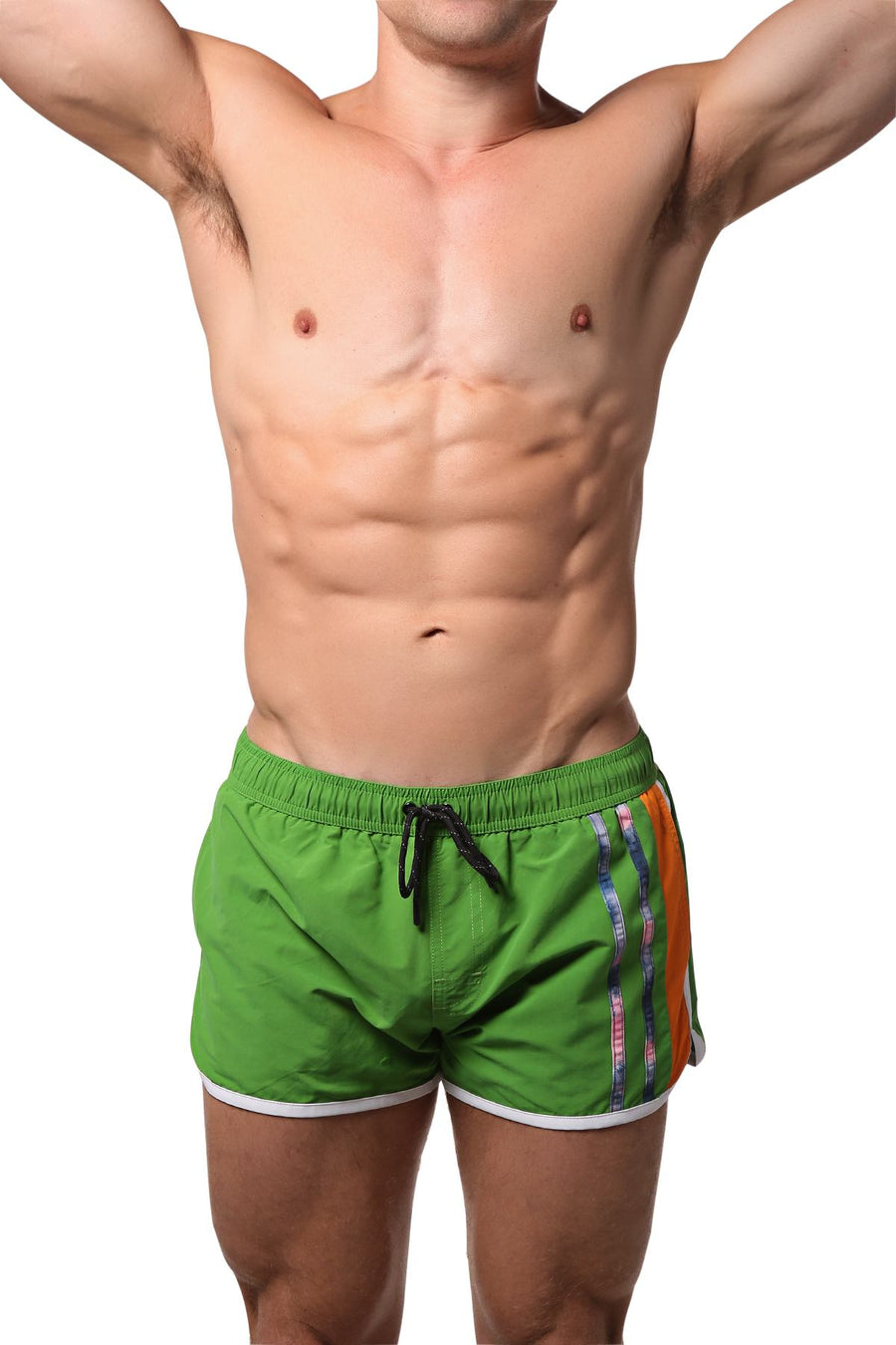 PoolBoy Green Retro Side Split Short