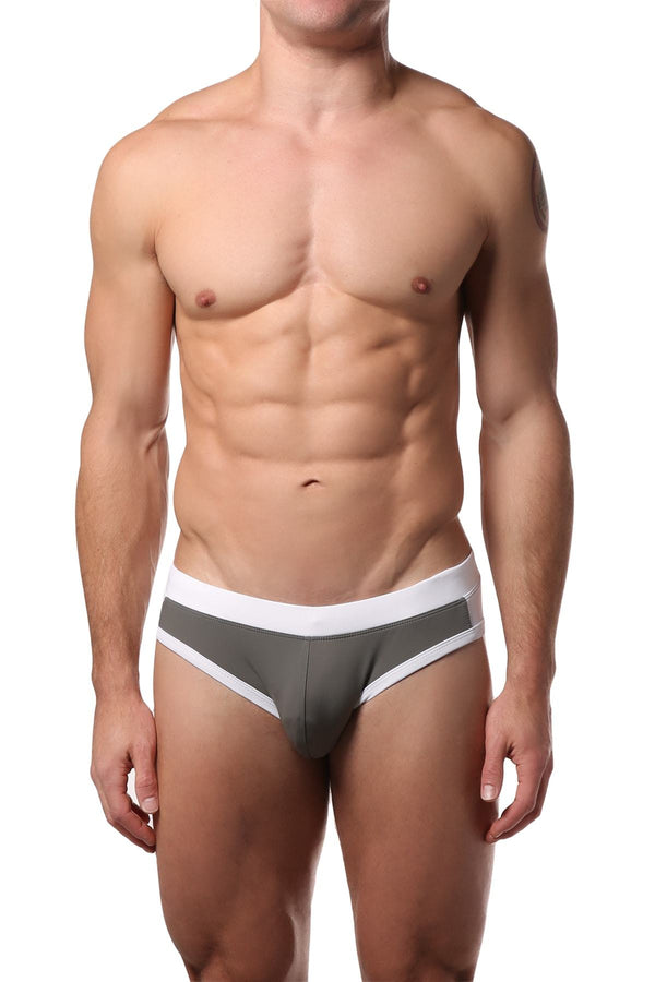 PoolBoy Grey Contrast Swim Brief