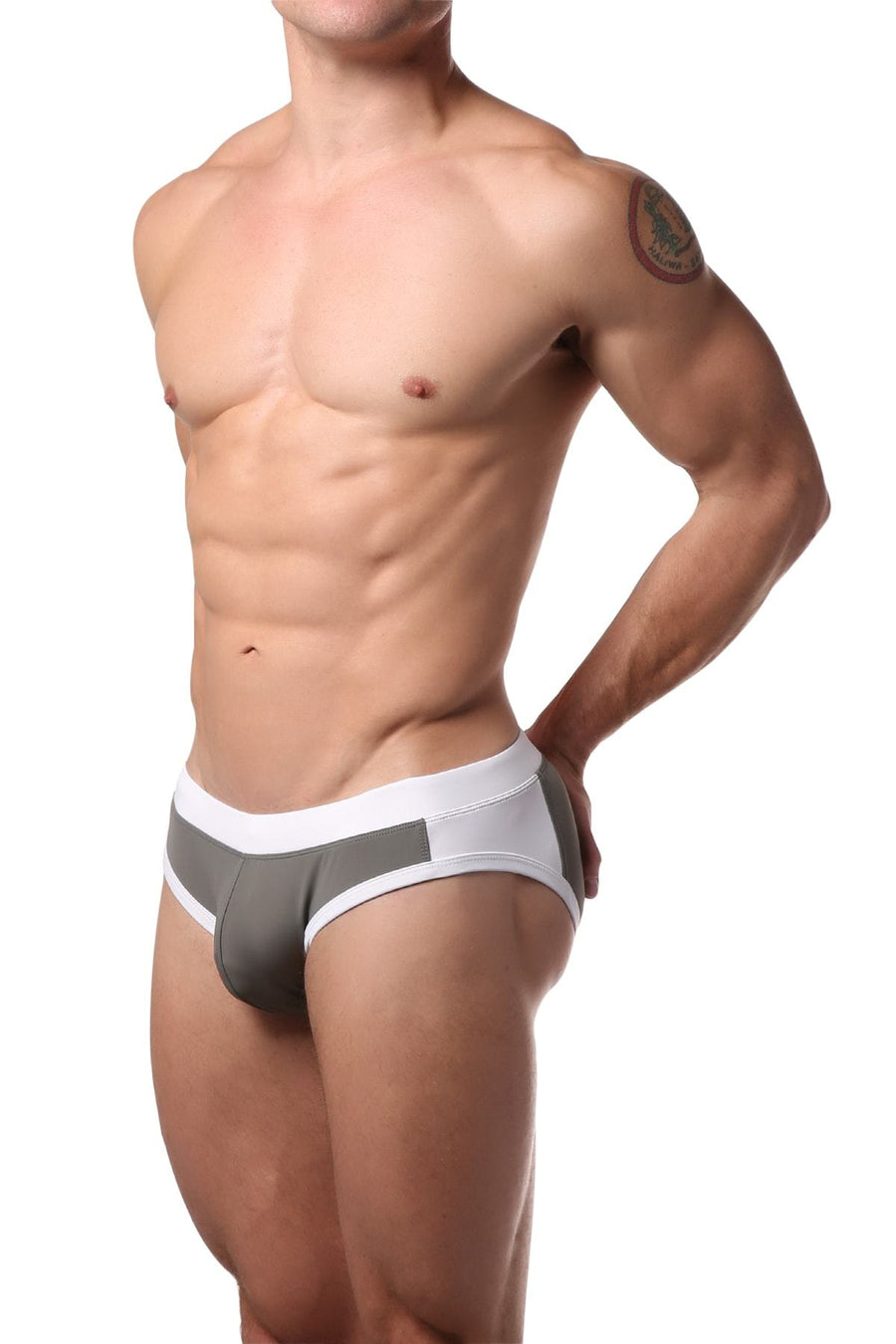 PoolBoy Grey Contrast Swim Brief