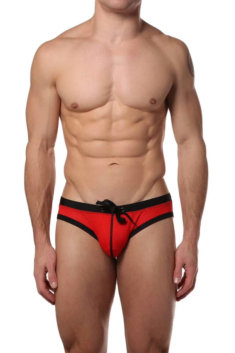 PoolBoy Red Mesh Swim Brief