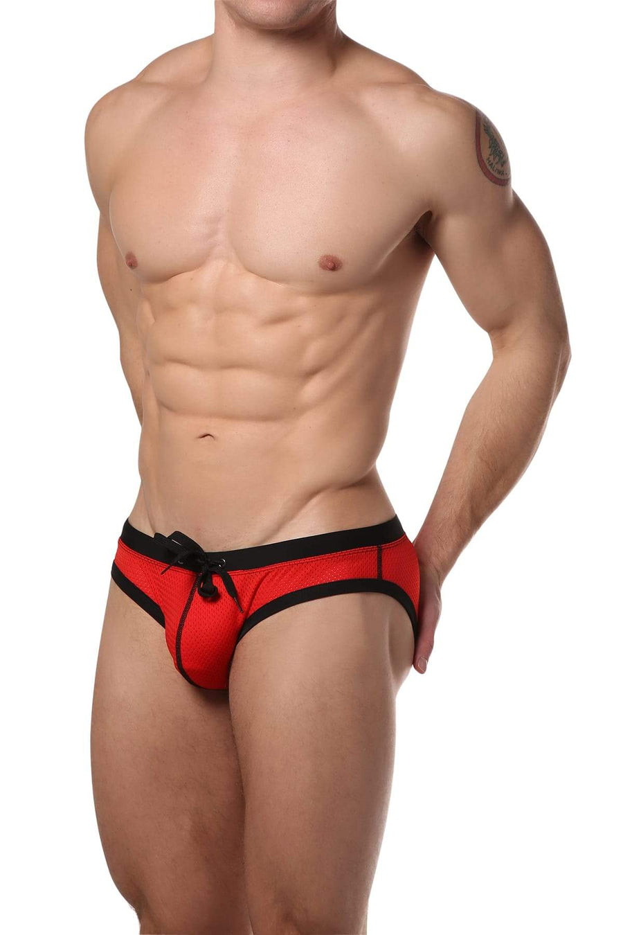 PoolBoy Red Mesh Swim Brief
