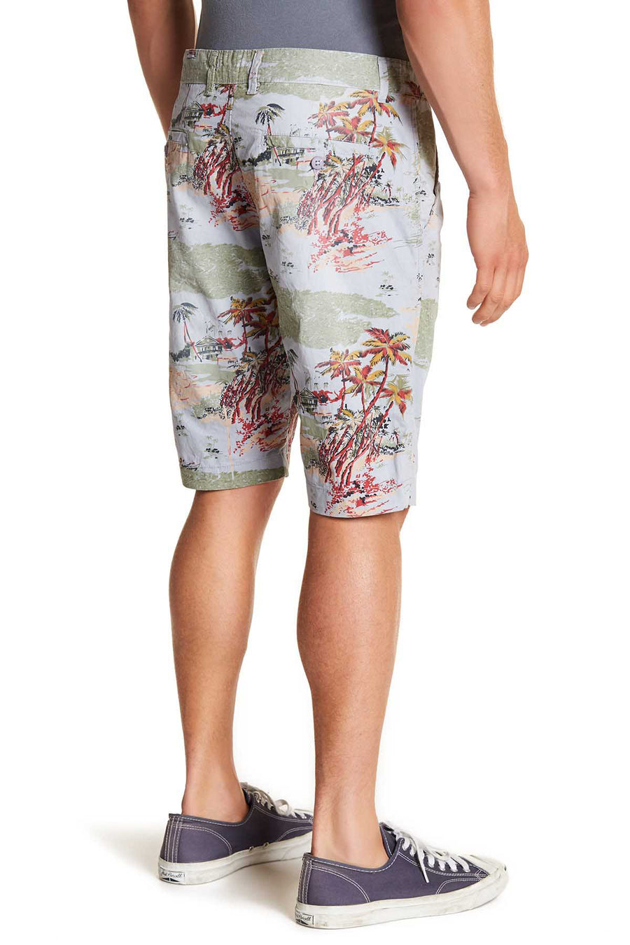 Pop Icon Blue Island Flat Front Short