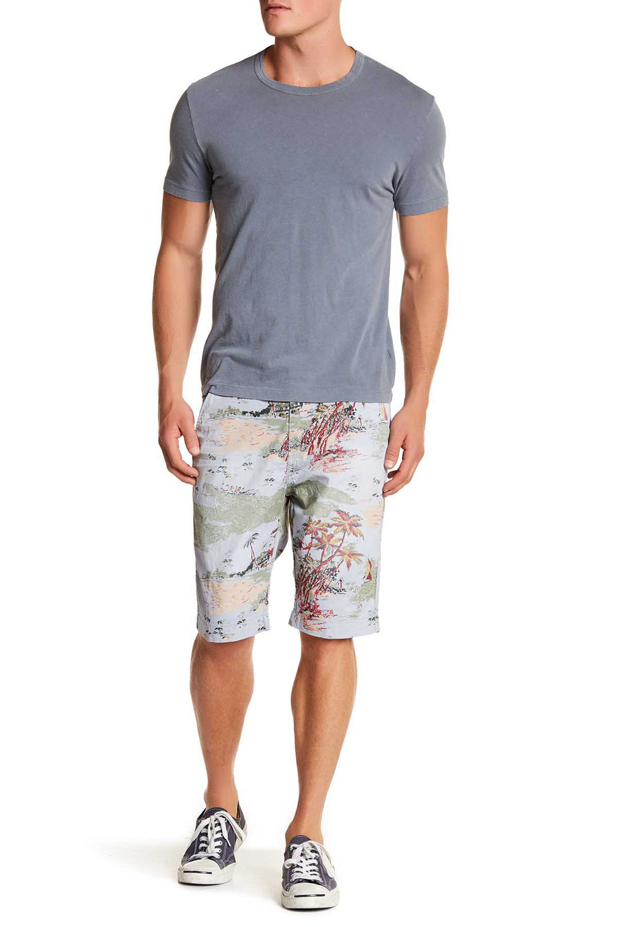 Pop Icon Blue Island Flat Front Short