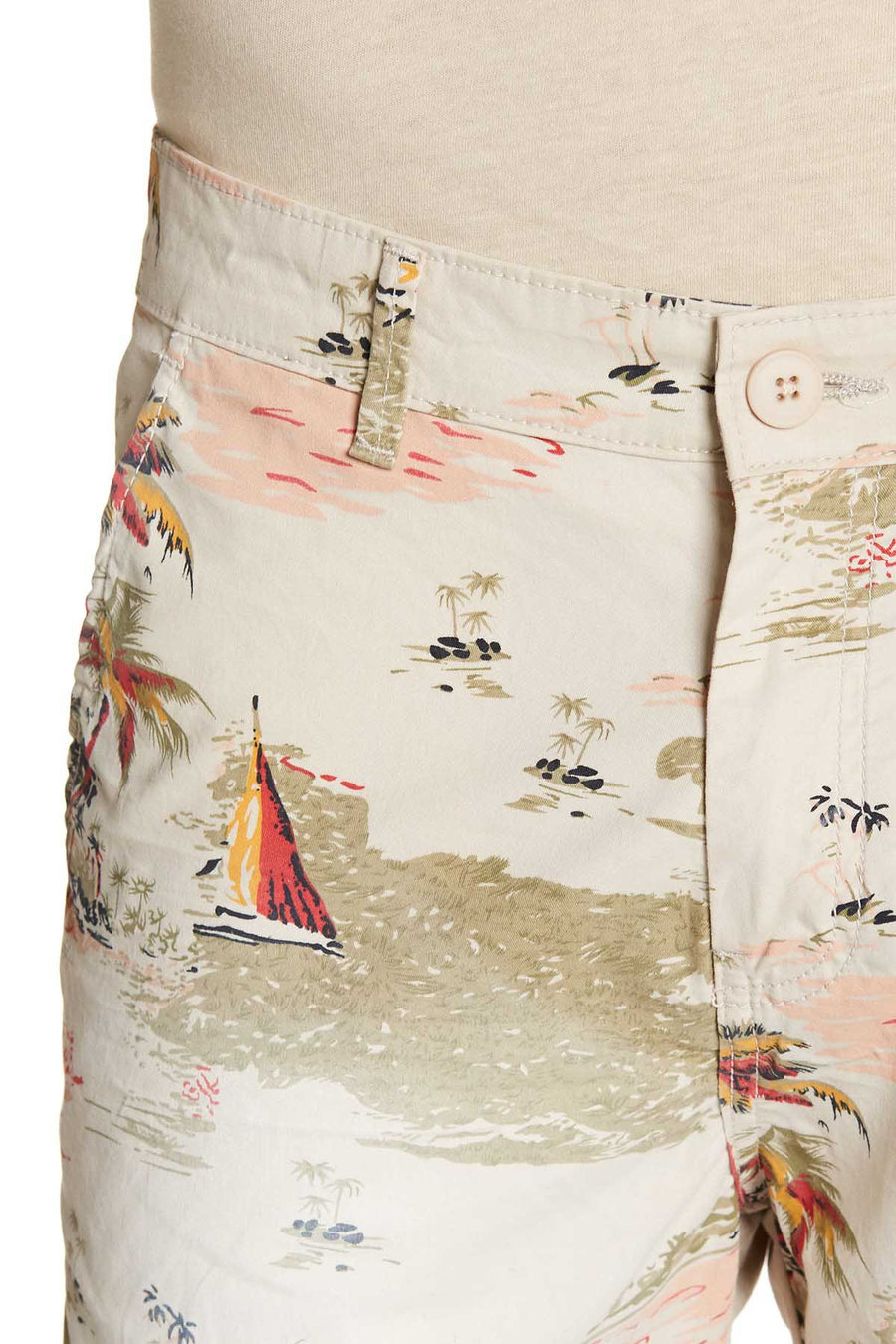 Pop Icon Cream Island Flat Front Short