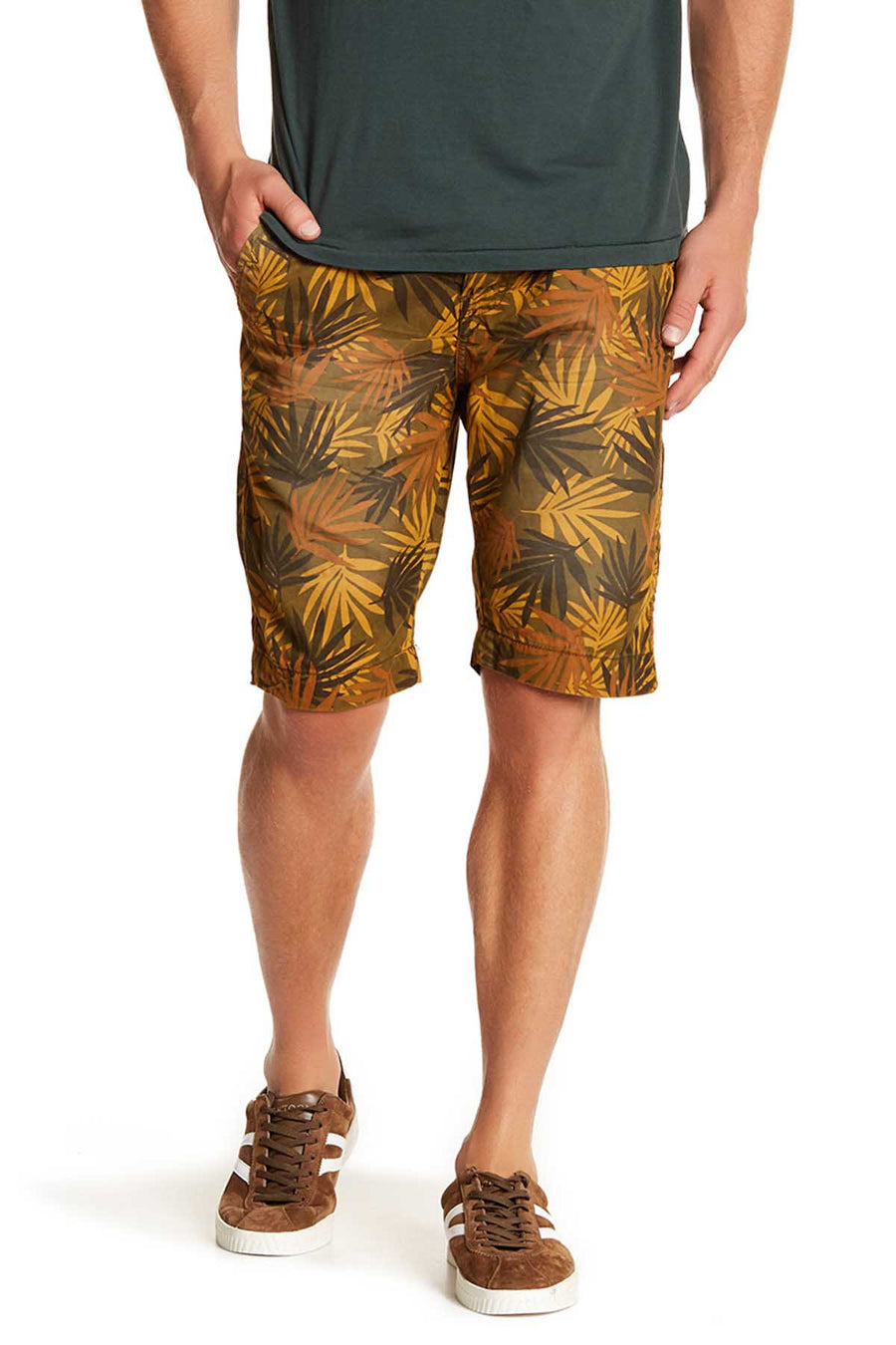 Pop Icon Olive Leaf Flat Front Short